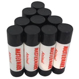 Black-capped white-bodied mastermark wax markers twist with bold red lettering for wax-based animal markers use