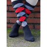 Mens Rhinegold Fully Cushioned Sole Riding Socks Black/Red Mens One Size Rhinegold Socks Barnstaple Equestrian Supplies