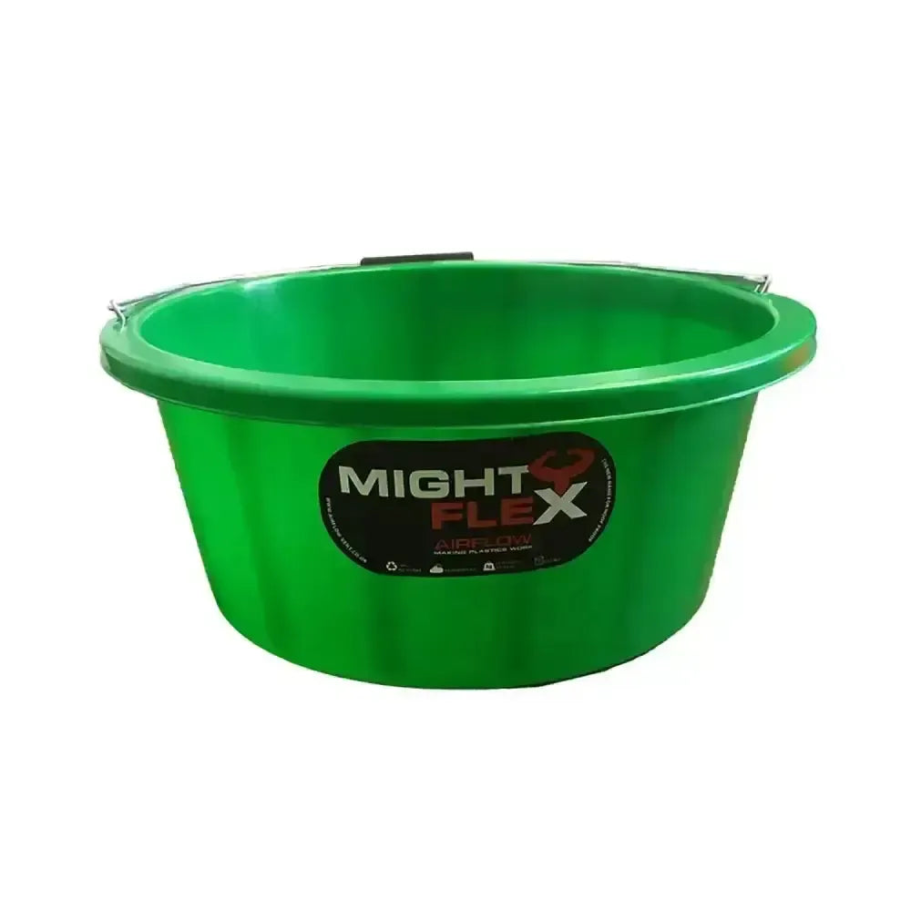Mightyflex Shallow Feeder/Multi Purpose Bucket 15 Lt Green Buckets & Bowls