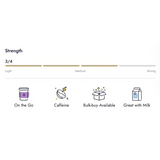 Purple coffee cup icon on the go strength slider for miles tea english breakfast envelope breakfast envelope teabags