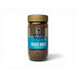 Miles tea freeze dried instant coffee in a clear glass jar with gold lid perfect for hot chocolate or coffee lovers