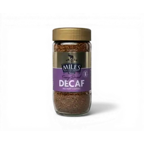Miles Tea & Coffee Freeze Dried Instant Decaf Coffee 100g Jar Drinks