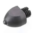 Black matte mini dome studs ss003 with rounded tapered head and threaded shaft for soft ground stud use