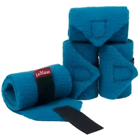 Blue lemieux luxury fleece polos mini lemieux toy pony bandages with velcro closure in marine color