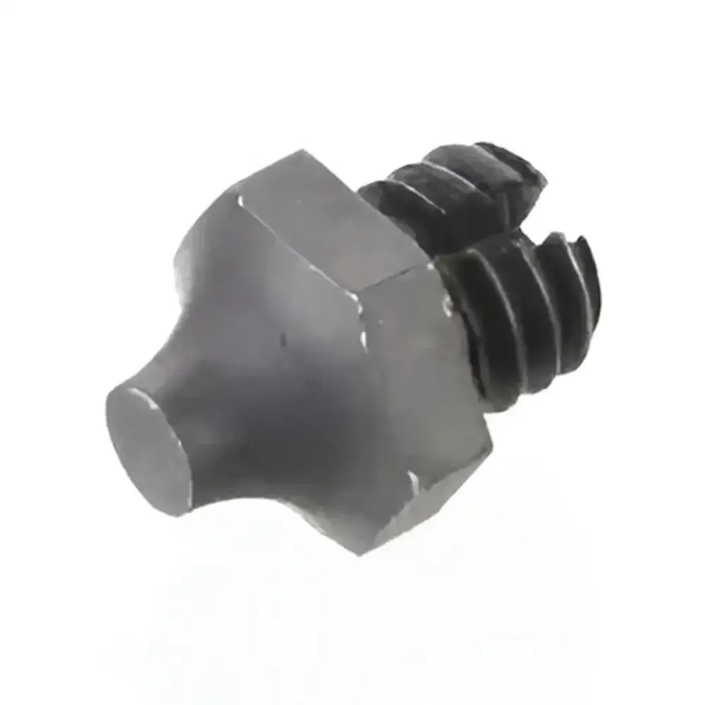 Black metal threaded nozzle with hexagonal head and tapered tip from supastuds mini sharp studs ss009