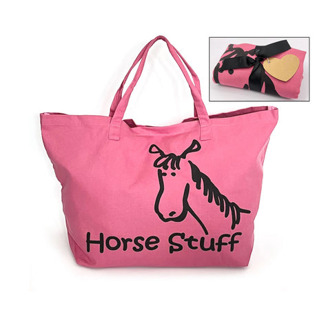 Moorland Rider Horse Stuff Oversized Tote Berry Pink Barnstaple Equestrian Supplies