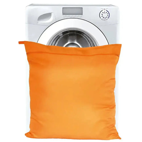 Bright orange moorland rider horsewear rider horsewear wash-bag large with drawstring front of white washing machine