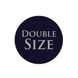 Dark navy circular label with double size on mountain horse sovereign young rider riding boots