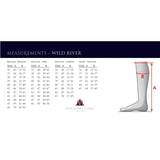 White sock size chart for mountain horse wild river boots made with durable grain leather for outdoor use