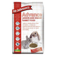 Mr johnsons advance junior and dwarf rabbit food bag with red accents and brown kibble for small pet rabbits