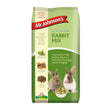 Mr johnson’s supreme rabbit mix bag showing flaked peas and key ingredients on the back side label