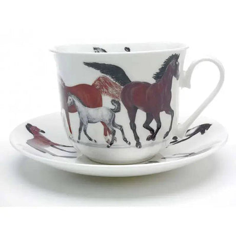My Horse Chat Breakfast Bone China Cup & Saucer Set Roy Kirkham Gifts Barnstaple Equestrian Supplies