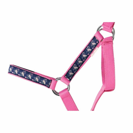 My Pony Collection Head Collar and Lead Rope Little Rider Navy/Pink/Teal Cob HY Equestrian Headcollars & Leadropes Barnstaple Equestrian Supplies