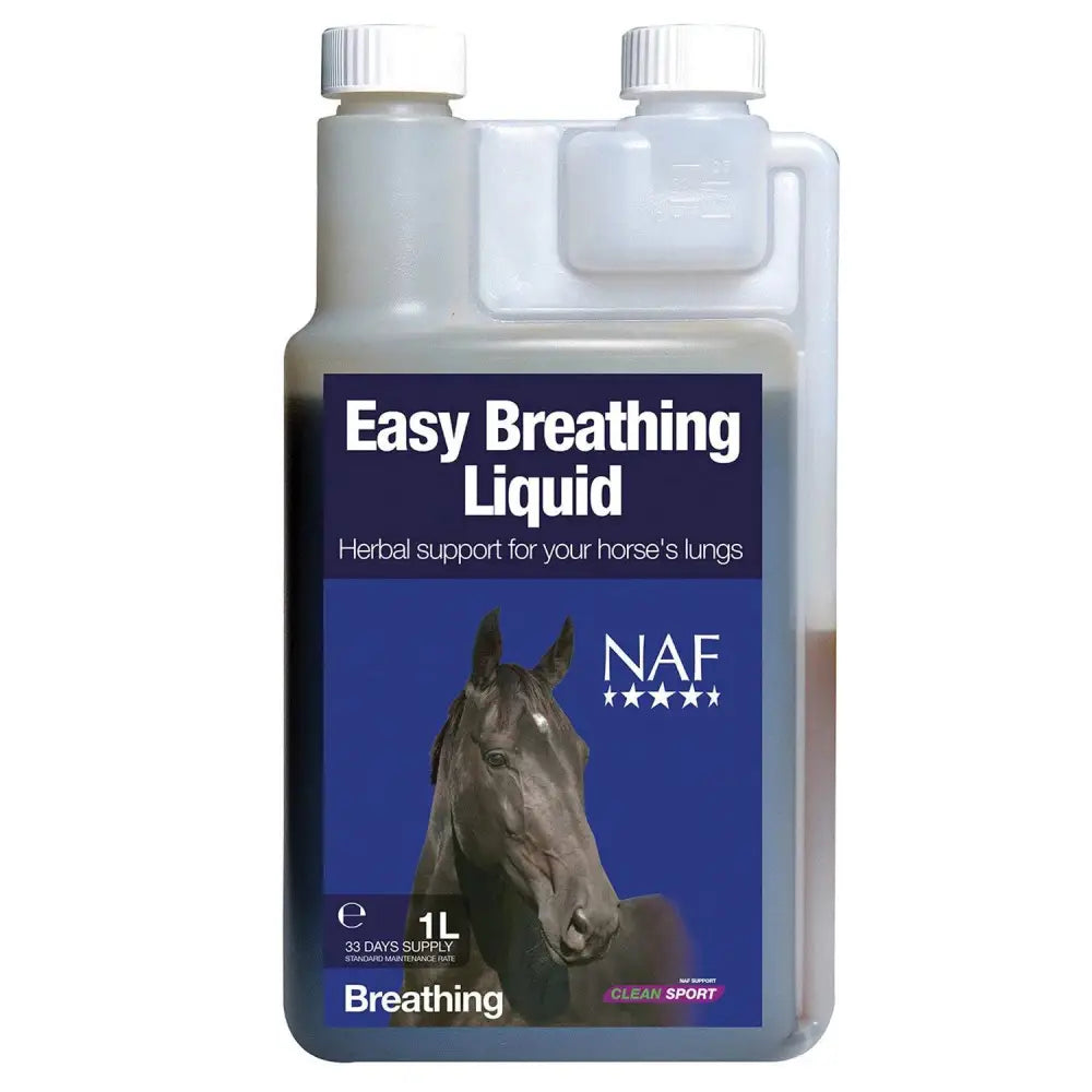 NAF Easy Breathing Liquid 1 Litre Horse Supplements Barnstaple Equestrian Supplies