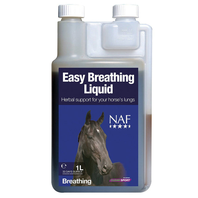 NAF Easy Breathing Liquid Horse Supplements 1 Litre Barnstaple Equestrian Supplies