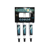 Three white naf five star metazone syringe tubes in black packaging display for vet supplement use