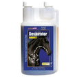 A 1-liter transparent plastic bottle of naf five star respirator boost with a blue label featuring a black horse and airflow arrows