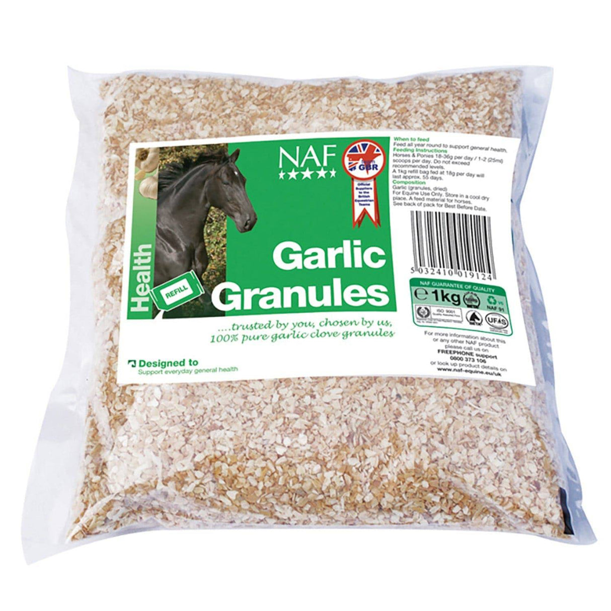 NAF Garlic Granules Horse Supplements 1 Kg Barnstaple Equestrian Supplies