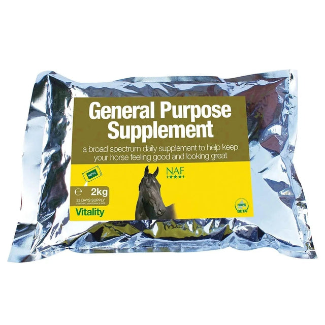 NAF General Purpose Supplement Horse Supplements 2Kg Refill Barnstaple Equestrian Supplies