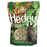 A 1kg green and white resealable bag of naf hedgy treats for small pets packed with tasty hedgy treats