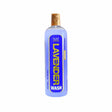 A translucent lavender naf lavender wash bottle with gold spray nozzle and blue label with bold yellow text for horse washes