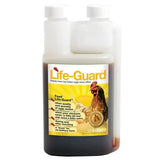 Naf life-guard tonic in a 500ml translucent plastic bottle with white cap and yellow label for life-guard hens nutrient stores