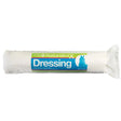 White roll of cushioned naf naturalintx dressing wrapped in clear plastic with blue green label showing horse silhouette