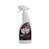 White plastic spray bottle with nafoff deet power performance equine fly repellent for long lasting effective protection