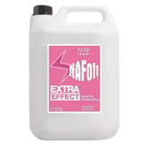 White plastic jug with black cap and pink label of naf off extra effect fly spray for naturally effective protection from horse flies