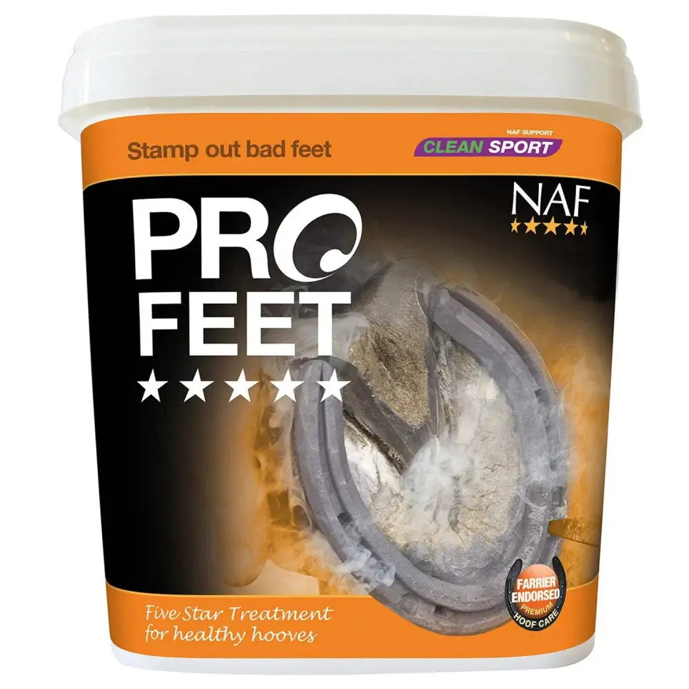 NAF Pro Feet Powder Hoof Support 1.3Kg Horse Hoof Supplements Barnstaple Equestrian Supplies