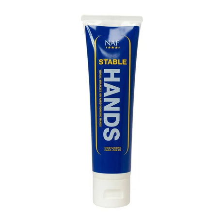 Blue naf stablehands hand cream tube with white cap and base handy-to-use 100ml tube for moisturising hands