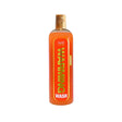 Orange naf warming wash bottle with gold spray nozzle and label for no rinse body wash to remove winter grime
