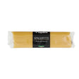 A package of napolina pasta short spaghetti with long yellow durum wheat strands and premium quality italian pasta label
