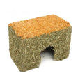 Naturals carrot cottage l hay house with greenish brown textured body and orange top for meadow hay guinea pigs