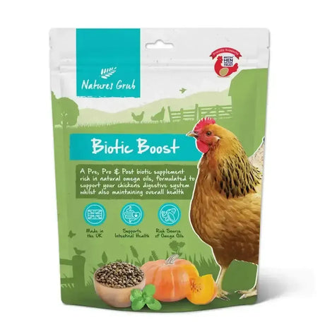 Natures Grub Biotic Boost 500g Brown Poultry Supplements