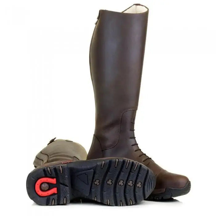 Bareback Footwear Nebraska Wool-lined Long Riding Field Boots - Brown EU 36 - UK 3 Long Boots