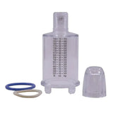Clear plastic graduated cylinder with threaded top and measurements for neogen barrel pour-on applicator use