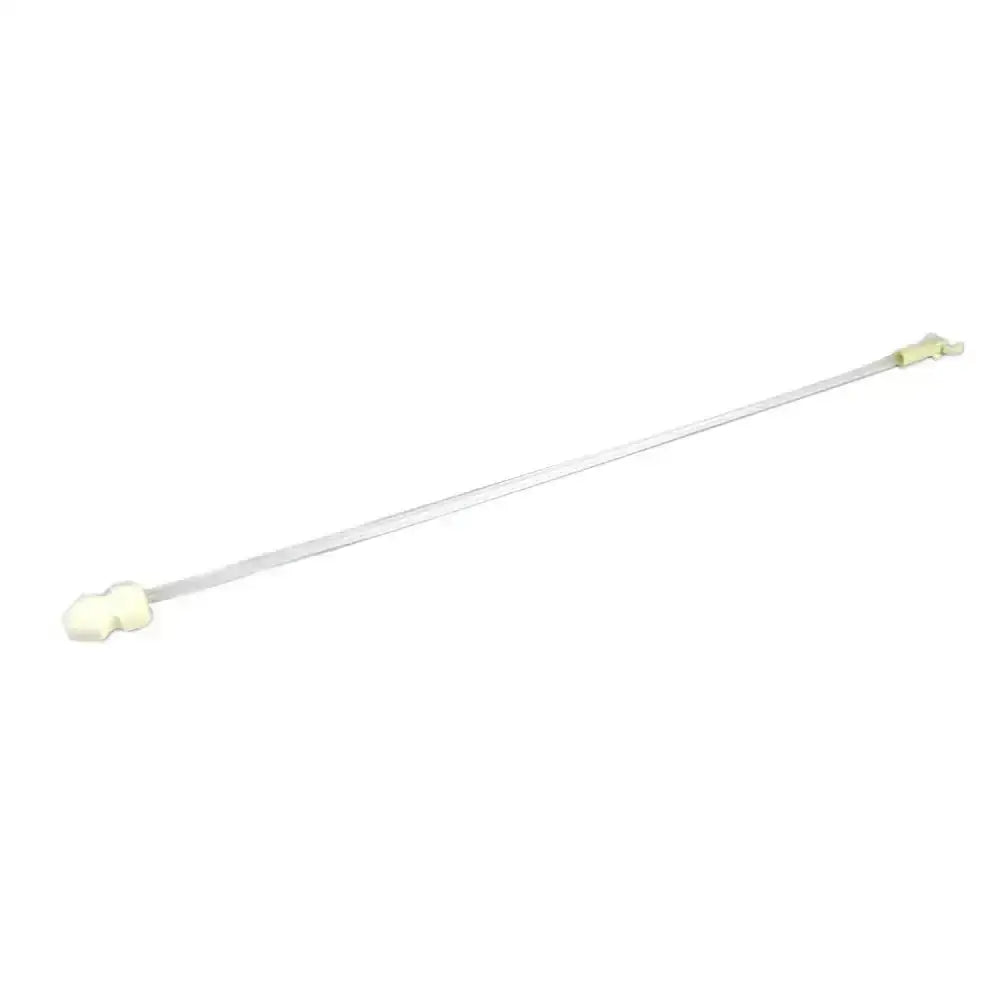 Translucent white plastic zip tie with light yellow end caps for securing neogen catheter foam sow gilt foam catheter