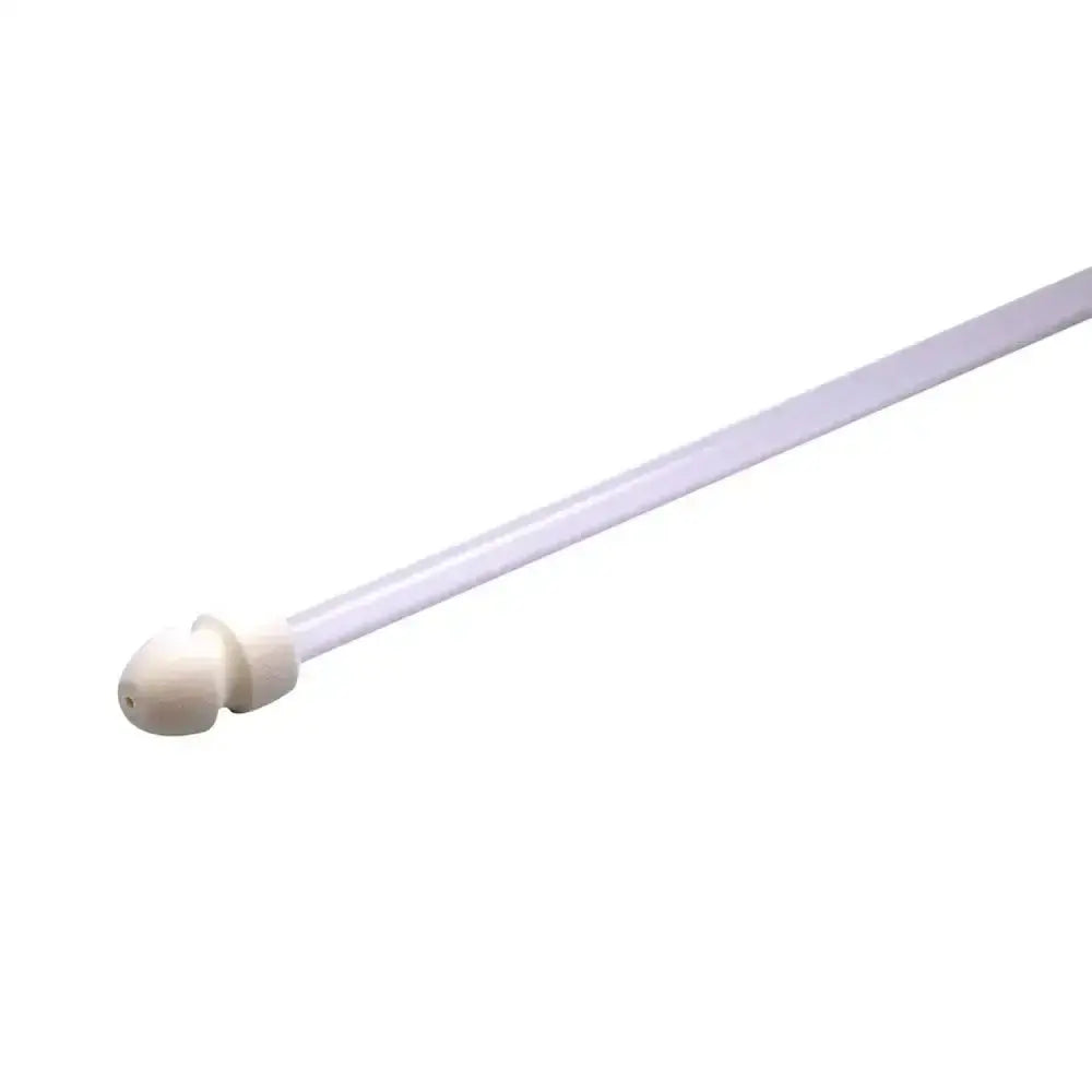 White plastic cable tie with rounded bulbous head for securing neogen catheter foam in sow gilt foam catheter use