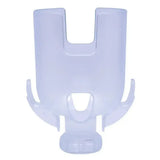 Transparent plastic neogen fast-fit bottle holder with u-shaped top and curved arms fits 250ml bottles