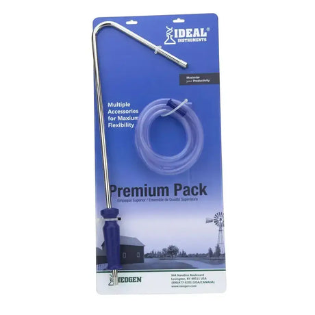 Ideal instruments premium pack with stainless steel siphon tube blue handle and clear tubing for neogen floating hook adaptor