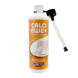 Orange and white plastic bottle of nettex agri calci ewe calcium drench with a black spray nozzle attached