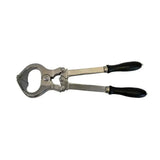 Stainless steel nettex agri castration pliers with black rubberized handles for easy animal castration use