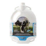 White plastic jug of nettex agri cattle drench backpack with blue black label and cows for high specification vitamin