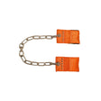 Bright orange nettex agri cattle heavy duty cattle hobbles with metal chain links and rivets for secure use