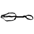 Black nylon web dog harness with adjustable straps and handle nettex agri easy easy adjust nylon webb prolapse style