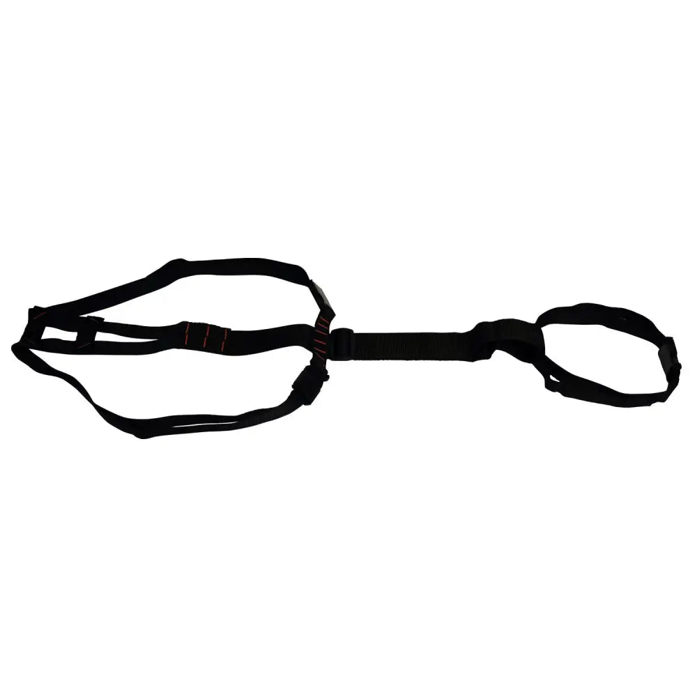 Black nylon web dog harness with adjustable straps and handle nettex agri easy easy adjust nylon webb prolapse style