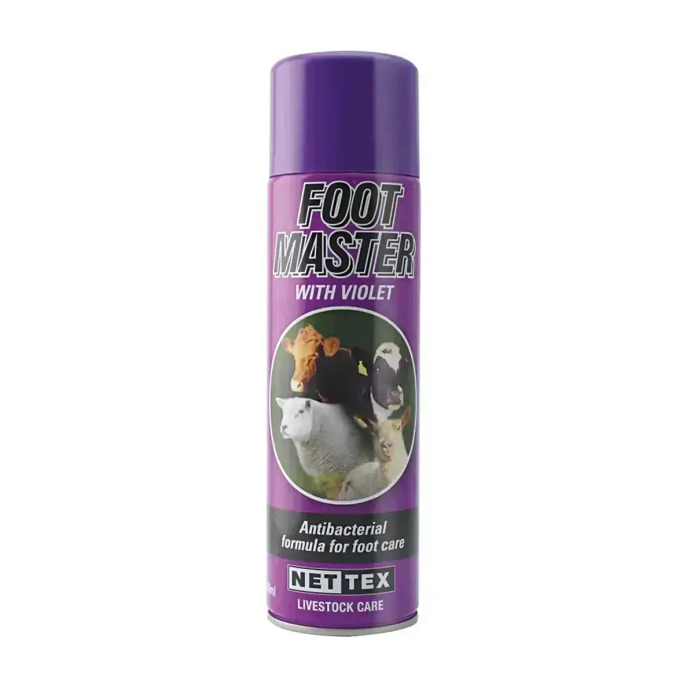 Purple nettex agri footmaster spray with violet antibacterial formula for livestock foot health care