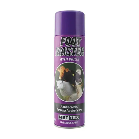Purple nettex agri footmaster spray with violet antibacterial formula for livestock foot health care