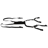 Black adjustable shoulder strap set with reinforced webbing and plastic buckles from nettex agri harnesses